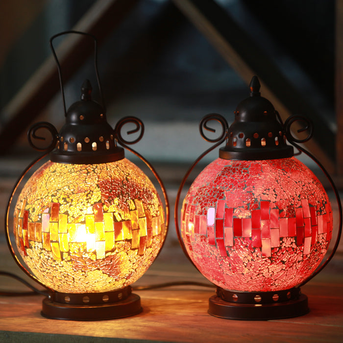 Handmade Mosaic Turkish Lamp – Glass Mosaic Decorative Lighting