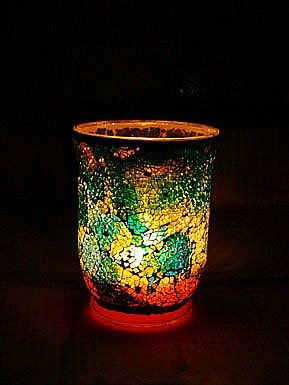 Mosaic Candle Holder Stained Glass Home Decoration Table Candlestick Scented Candle Stand Tealight Holders Table Centerpieces