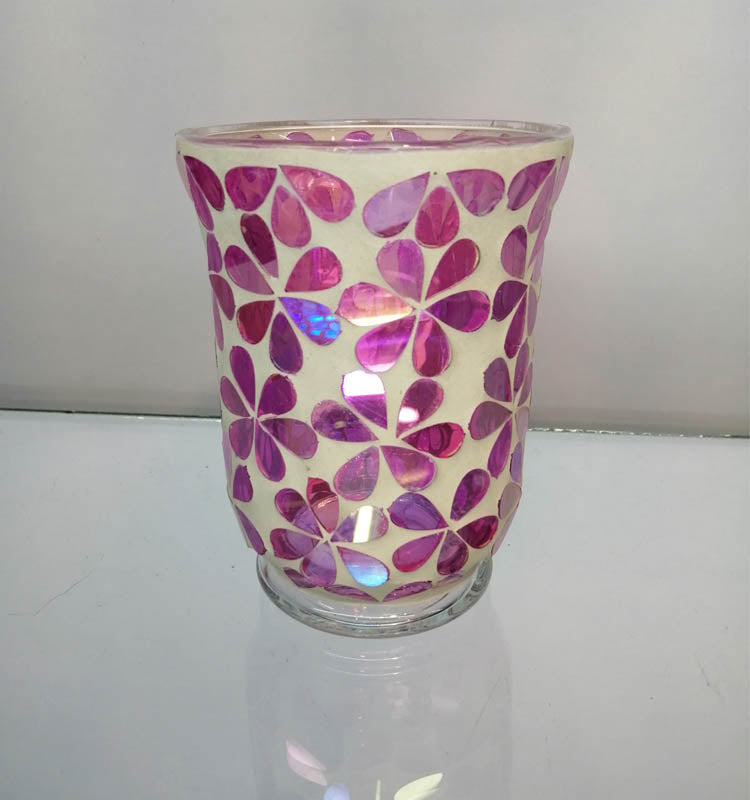 Mosaic Candle Holder Stained Glass Home Decoration Table Candlestick Scented Candle Stand Tealight Holders Table Centerpieces