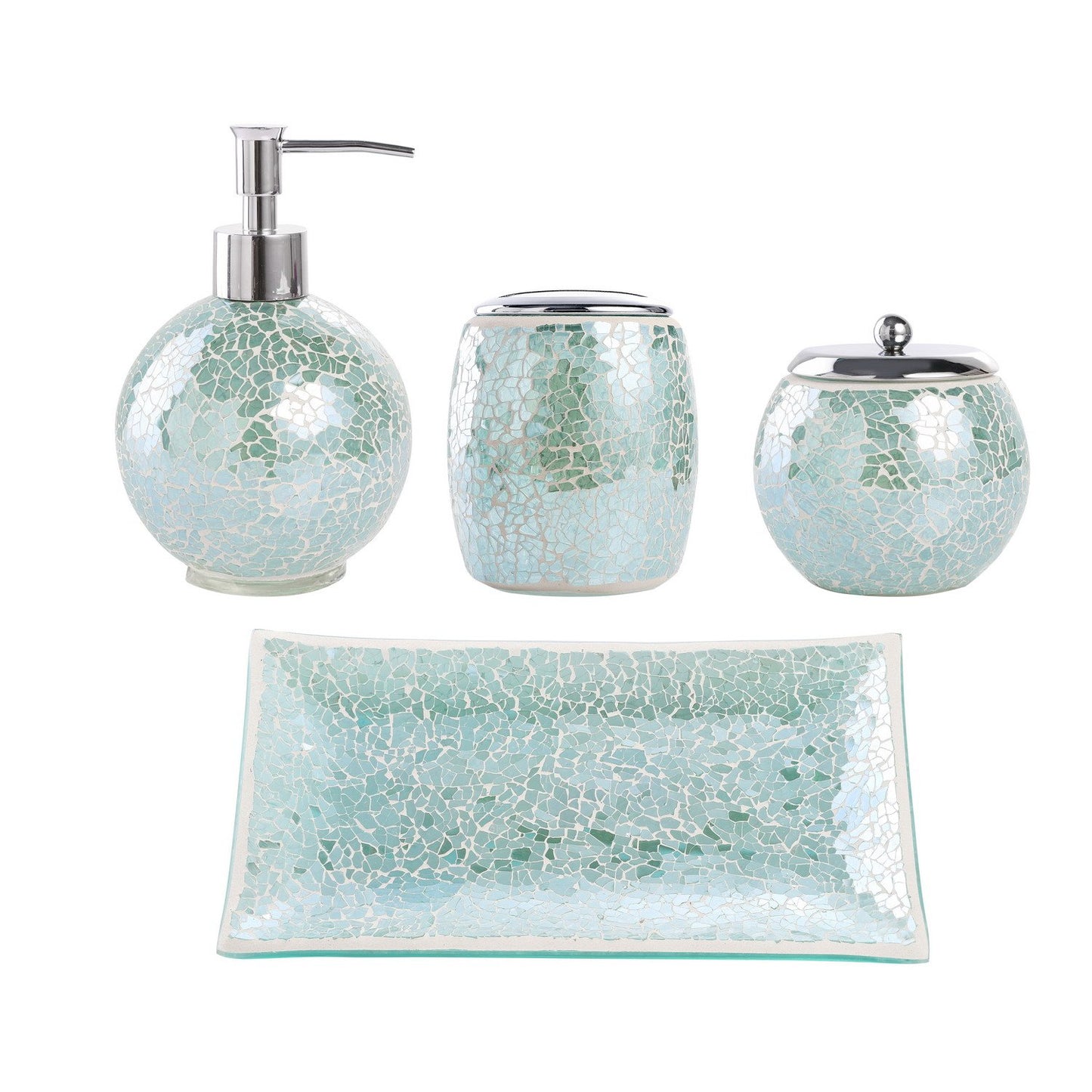 Glass Mosaic Bathroom Accessories set