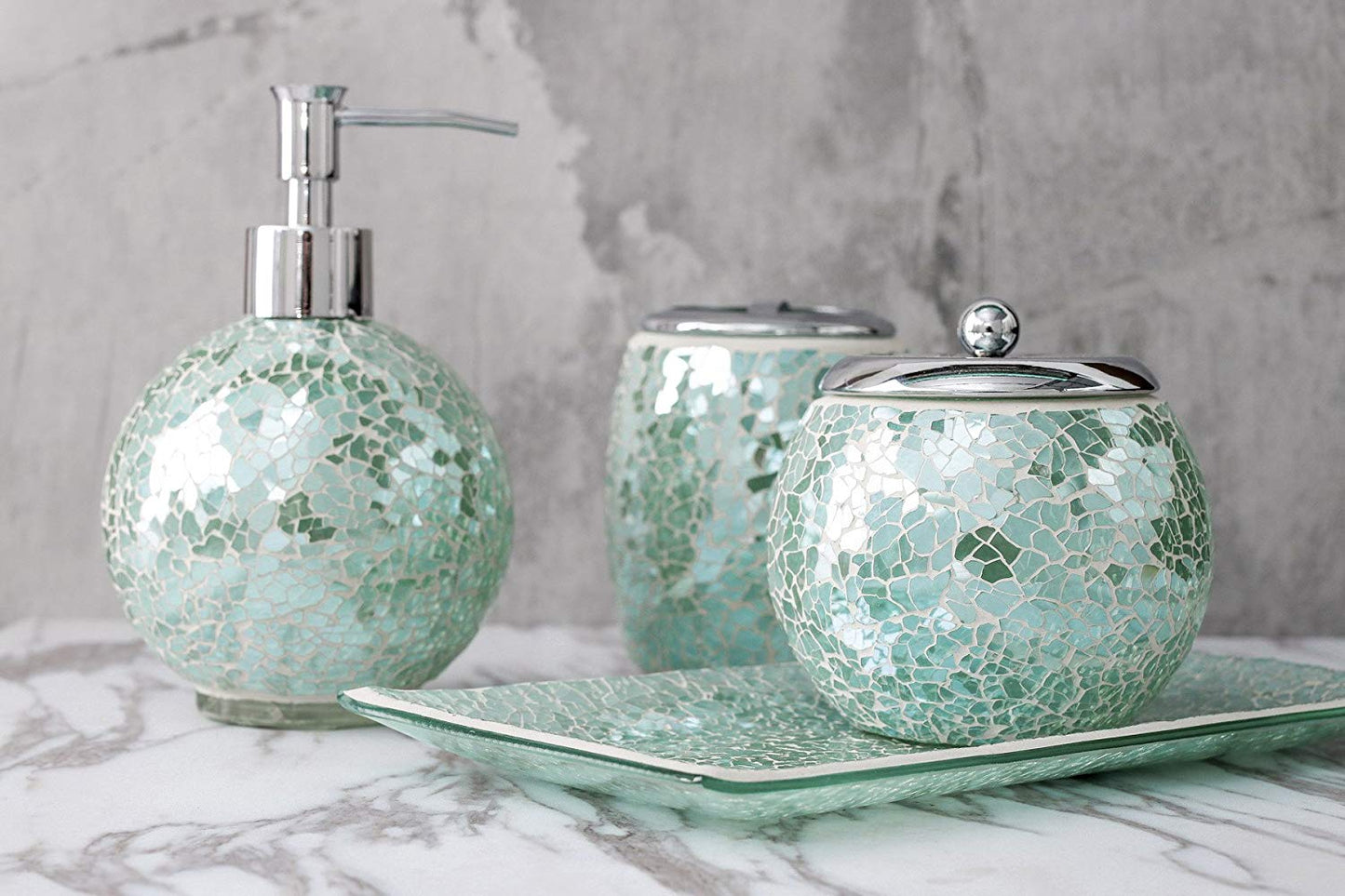 Glass Mosaic Bathroom Accessories set