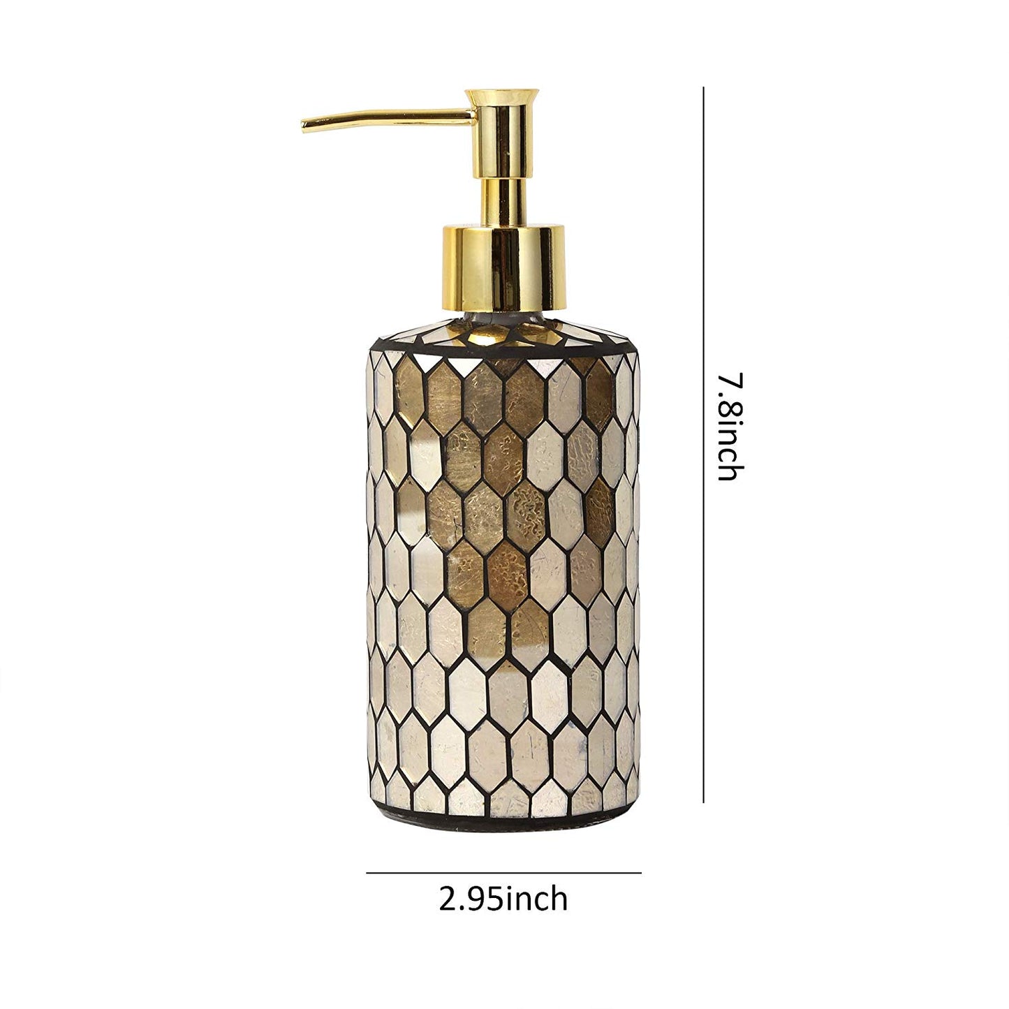 Gold Tile Handmade Glass Mosaic Bathroom Accessories Set