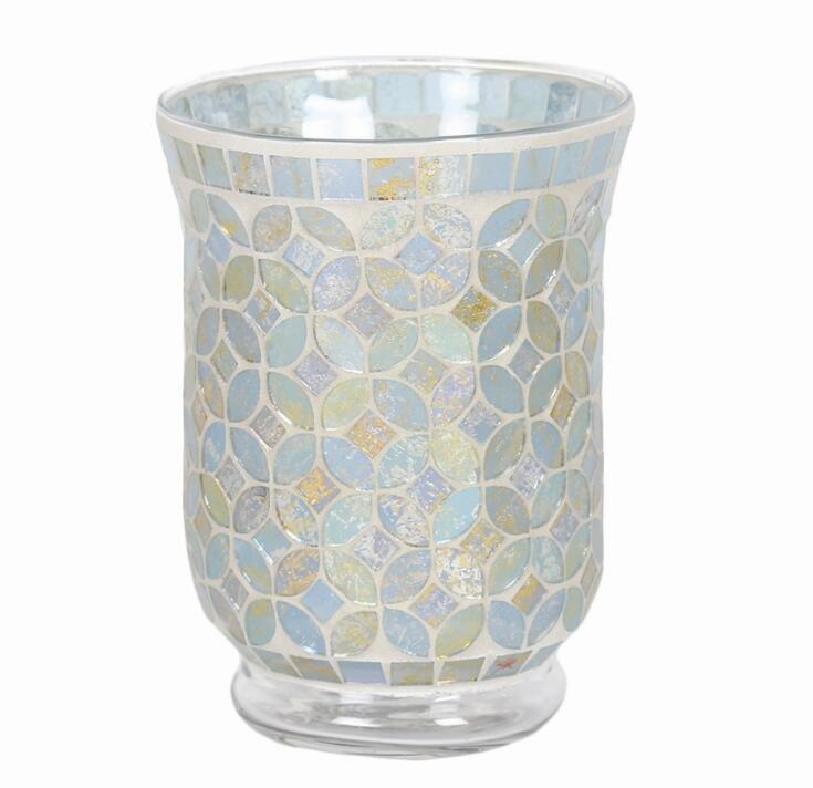 Mosaic Candle Holder Stained Glass Home Decoration Table Candlestick Scented Candle Stand Tealight Holders Table Centerpieces