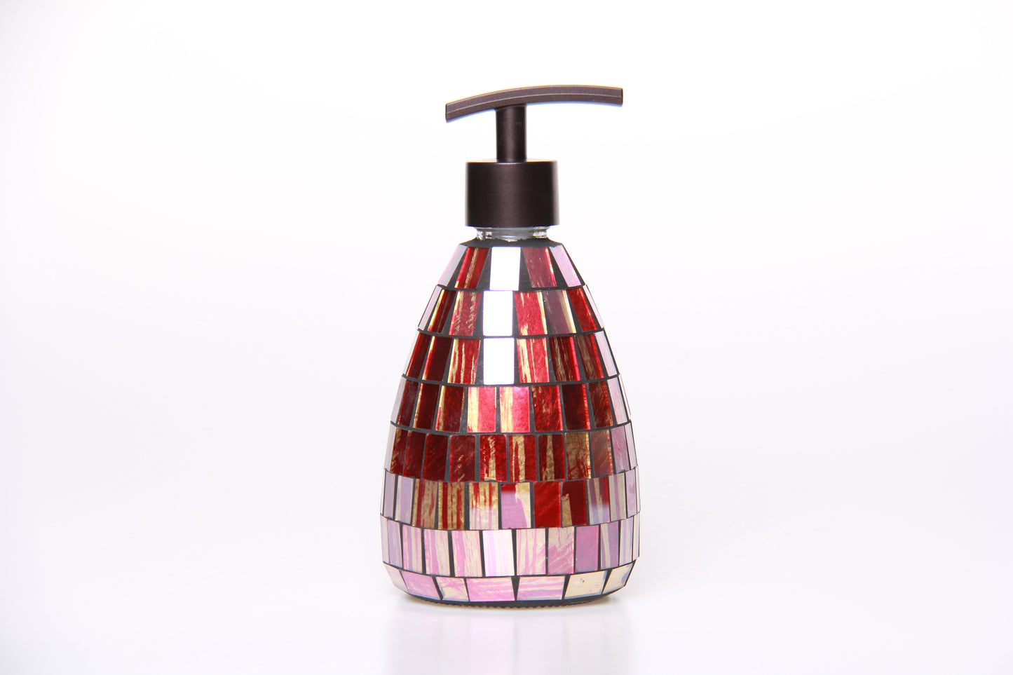 Shiney Red Tile Handmade Red Glass Mosaic Bathroom Accessories Set