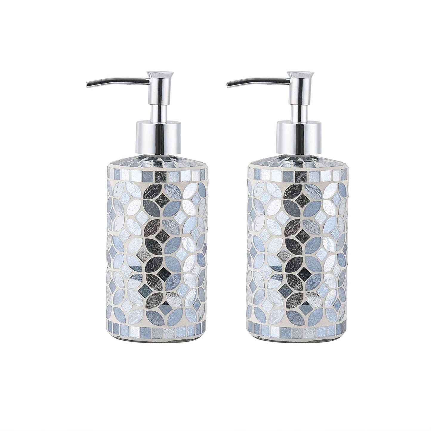 Handmade Silver Glass Mosaic Soap Dispenser