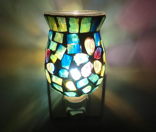 glass mosaic night light

mosaic plug in night light

decorative night light

colorful mosaic lamp

handcrafted glass night light

ambient accent lighting

home décor night light

gift decorative lighting