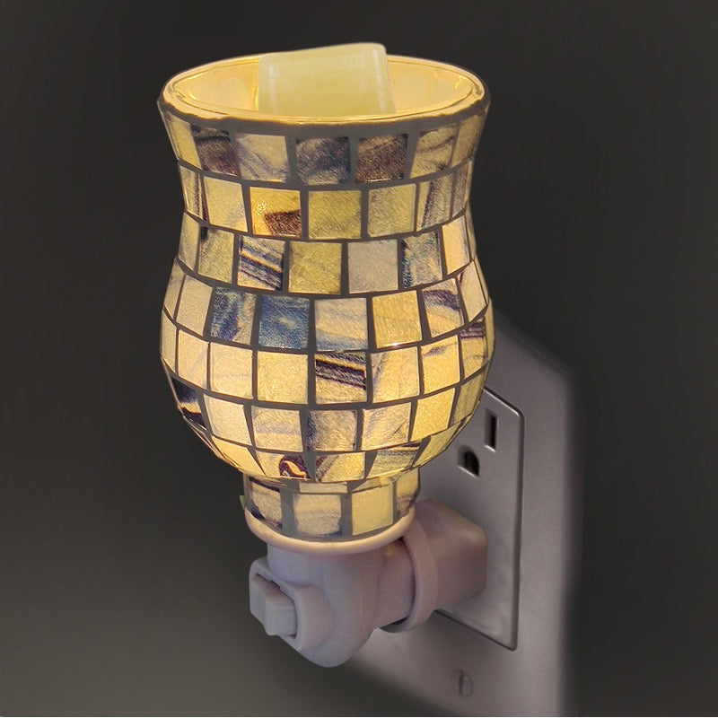 glass mosaic night light

mosaic plug in night light

decorative night light

colorful mosaic lamp

handcrafted glass night light

ambient accent lighting

home décor night light

gift decorative lighting