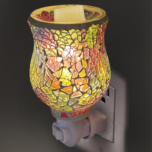 glass mosaic night light

mosaic plug in night light

decorative night light

colorful mosaic lamp

handcrafted glass night light

ambient accent lighting

home décor night light

gift decorative lighting