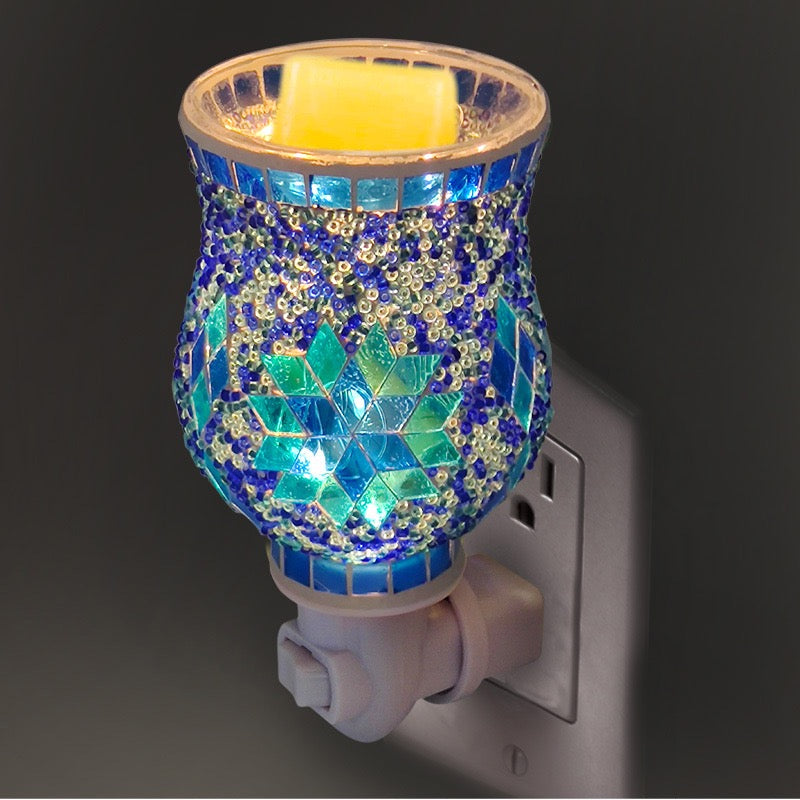 glass mosaic night light

mosaic plug in night light

decorative night light

colorful mosaic lamp

handcrafted glass night light

ambient accent lighting

home décor night light

gift decorative lighting