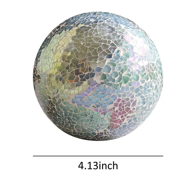 Multicolor glass mosaic decorative ball with artistic handcrafted mosaic pattern