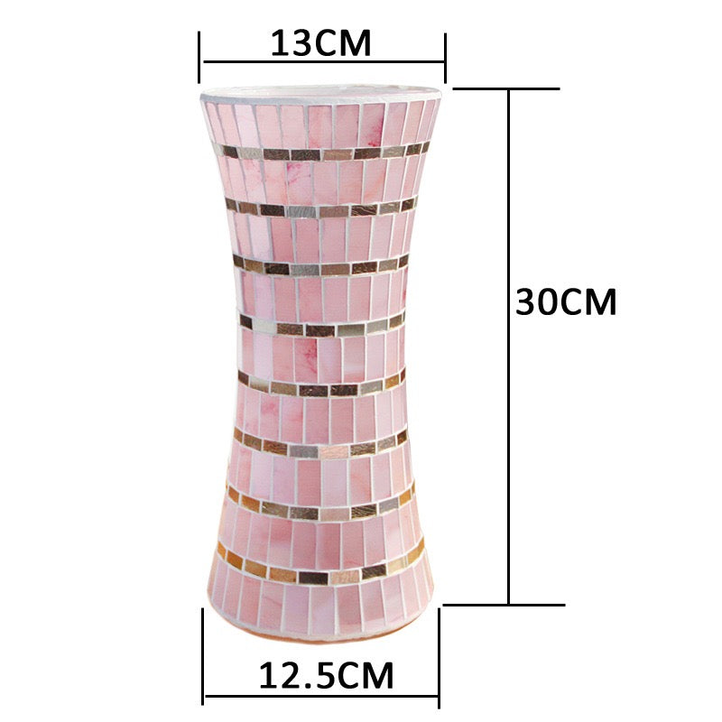 Handmade Mosaic Glass Vase – Centerpiece & Decorative Accent for Hotels, Restaurants & Events