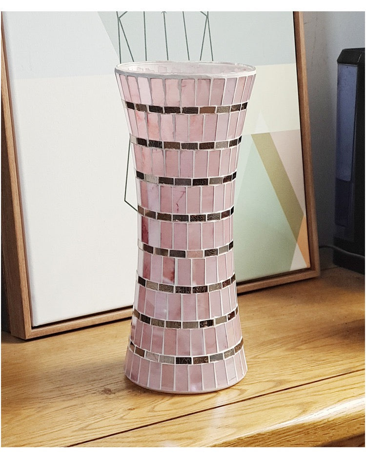 Handmade Mosaic Glass Vase – Centerpiece & Decorative Accent for Hotels, Restaurants & Events