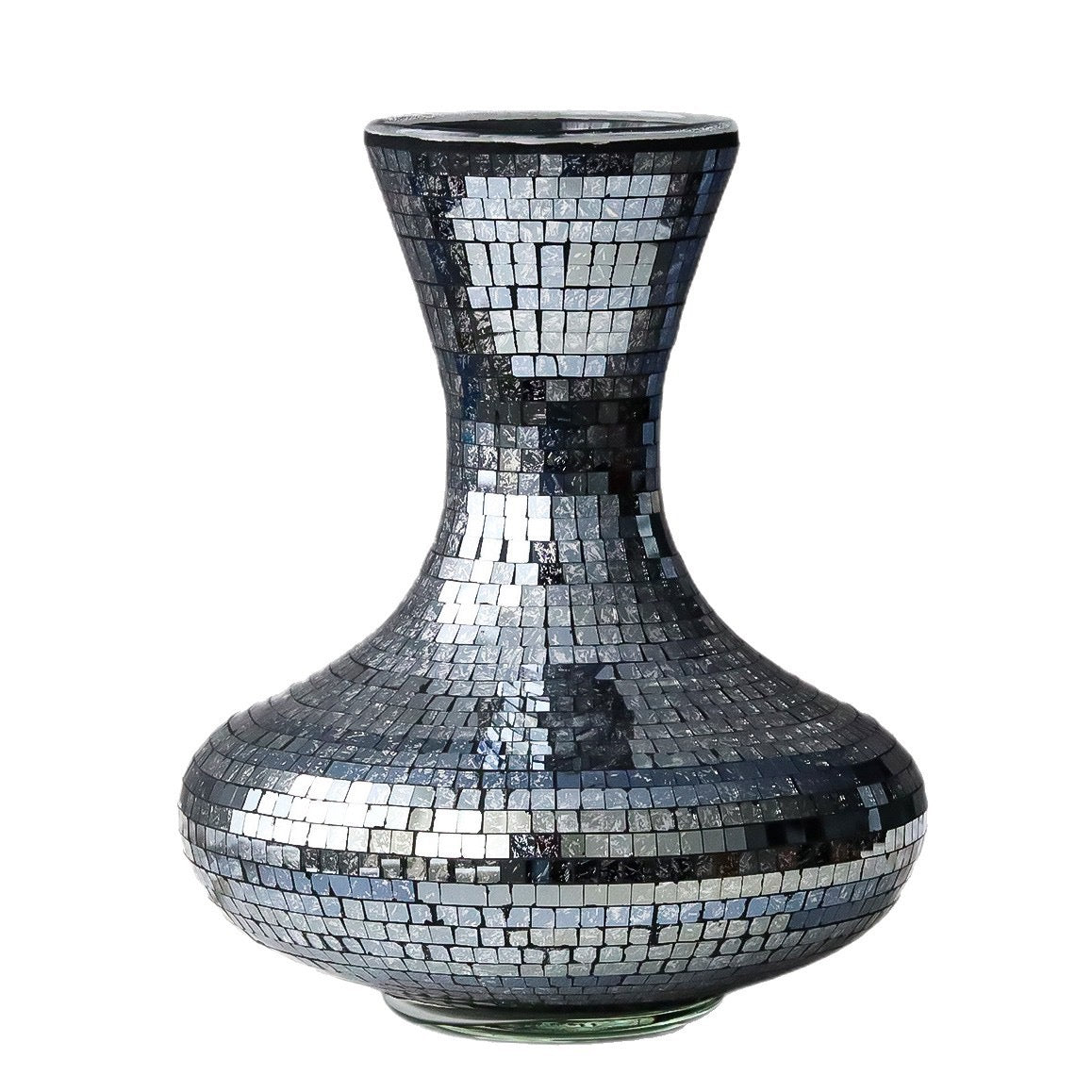Reflective Mosaic Glass Flower Vase – Ideal for Bulk Orders & Retail Displays