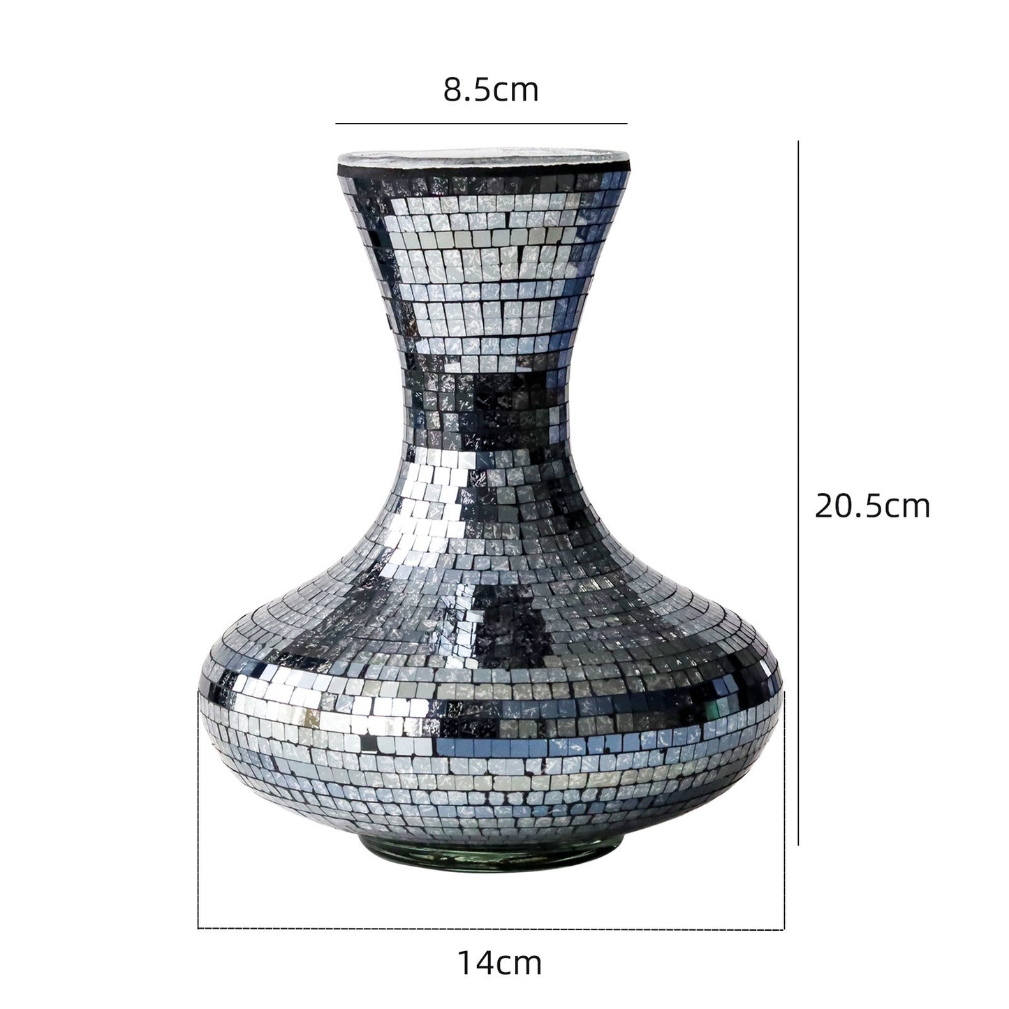 Reflective Mosaic Glass Flower Vase – Ideal for Bulk Orders & Retail Displays
