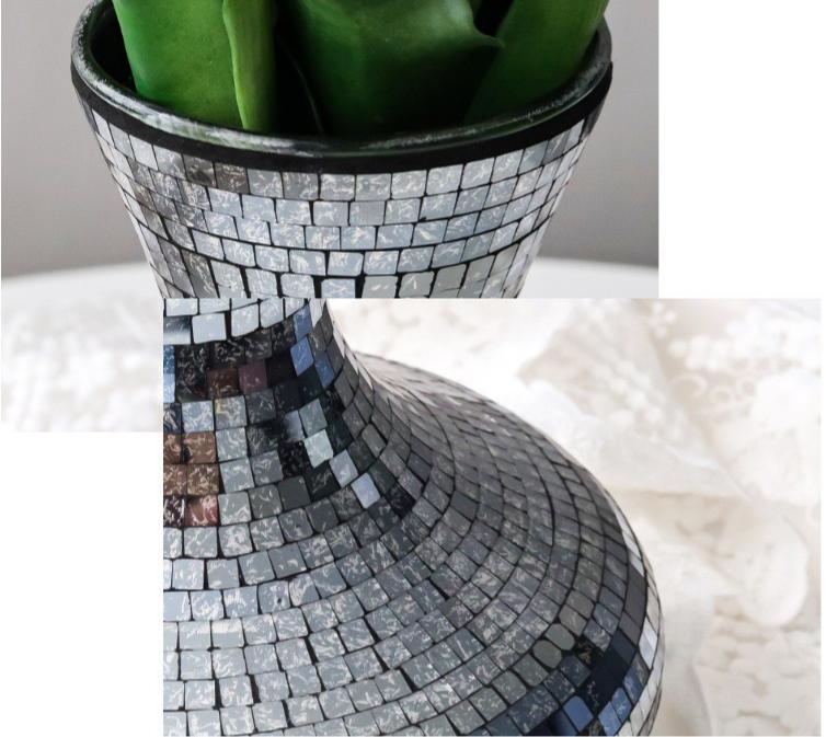 Reflective Mosaic Glass Flower Vase – Ideal for Bulk Orders & Retail Displays