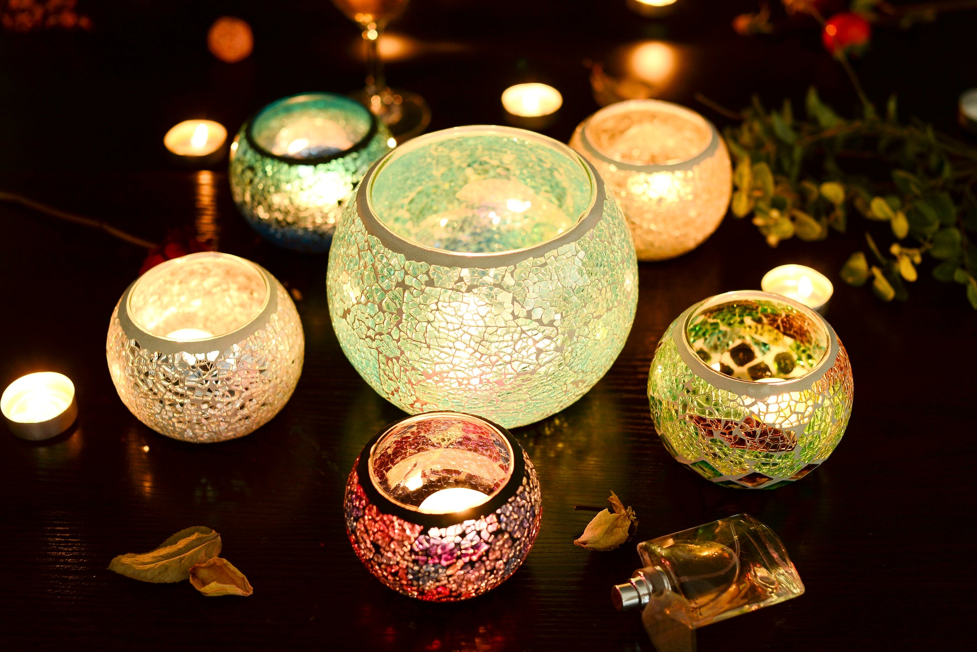 mosaic candle holders for home décor

mosaic glass votive holders for weddings

decorative tea light base glass

handmade glass tea light candle holder

mosaic centerpieces candle holder

seasonal holiday candle décor