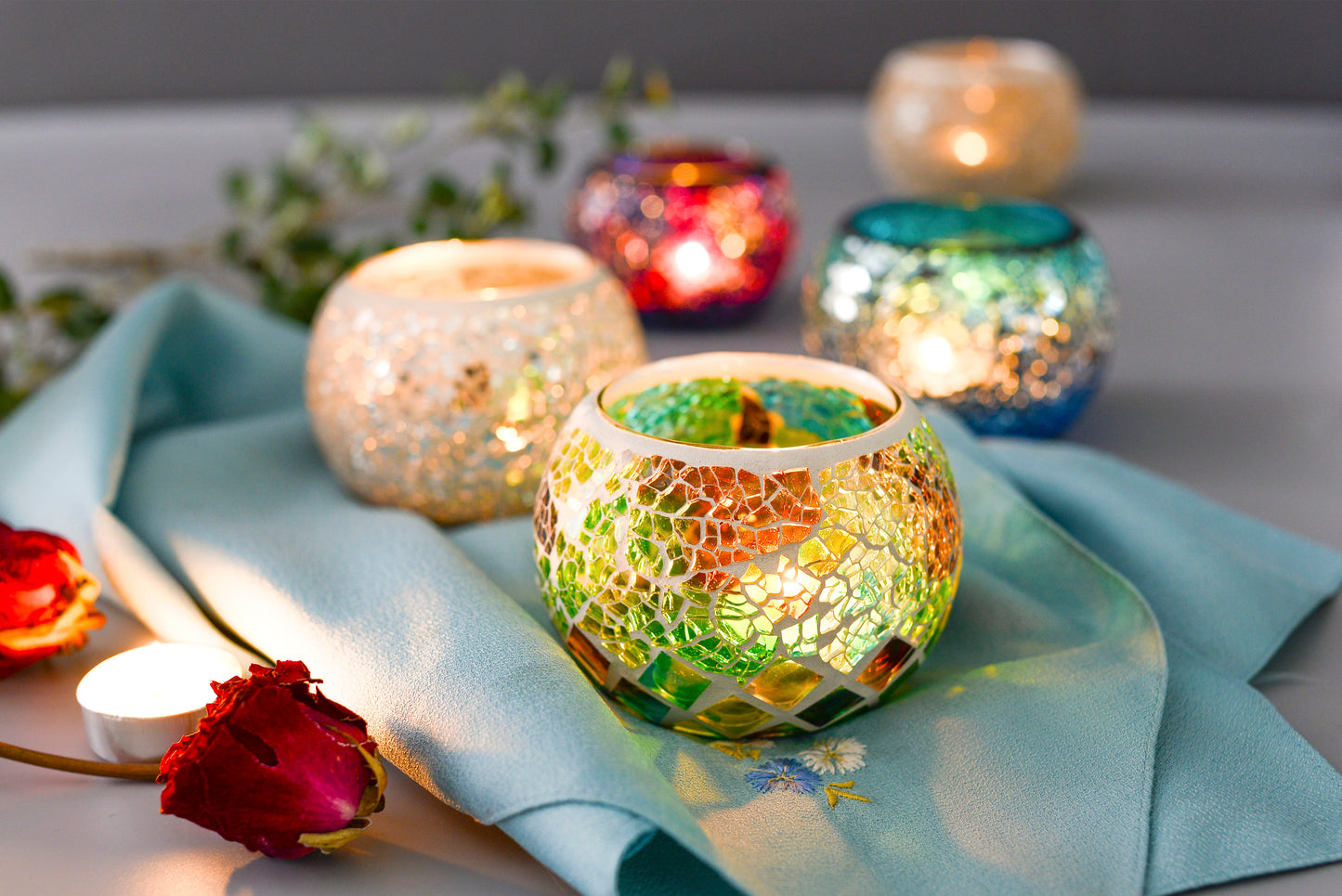 mosaic candle holders for home décor

mosaic glass votive holders for weddings

decorative tea light base glass

handmade glass tea light candle holder

mosaic centerpieces candle holder

seasonal holiday candle décor