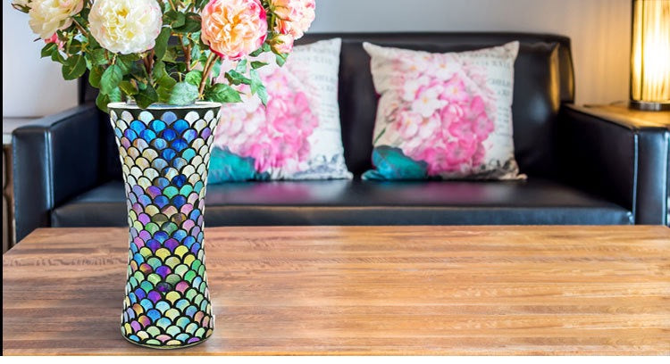 Mosaic Glass Flower Vase – Premium Decorative Piece for Wholesale, Retail & Event Planners