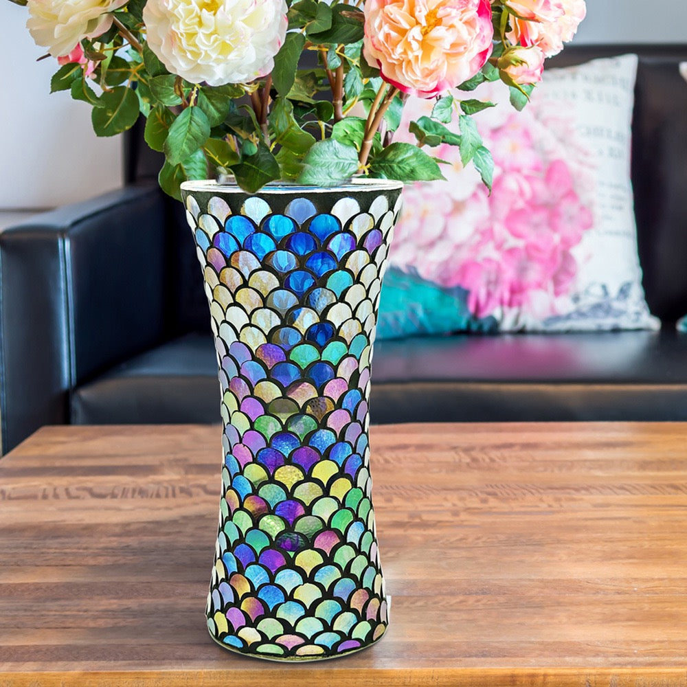 Mosaic Glass Flower Vase – Premium Decorative Piece for Wholesale, Retail & Event Planners