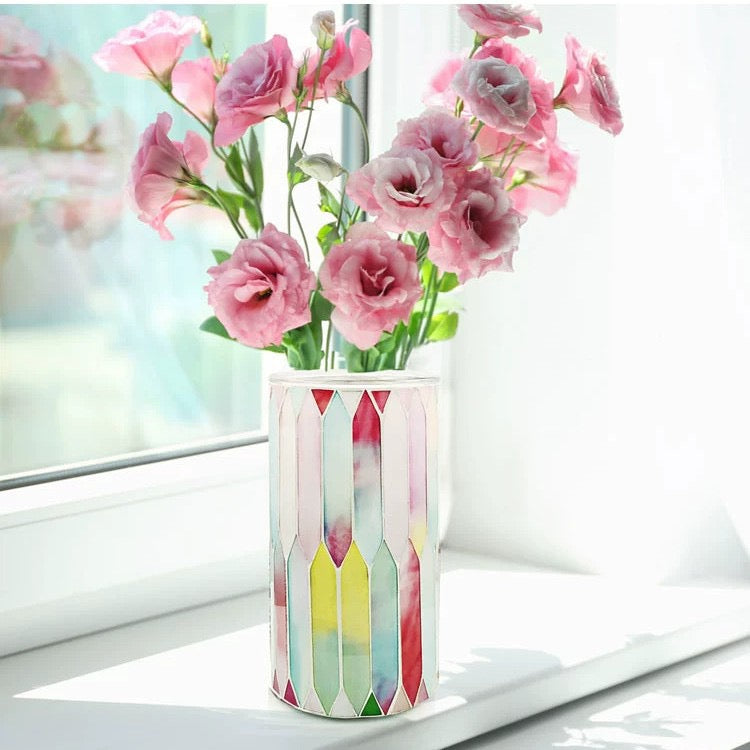 Premium Mosaic Glass Vase – Elegant Centerpiece for Supermarkets, Boutiques & Hospitality