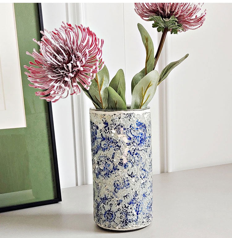 Premium Mosaic Glass Vase – Elegant Centerpiece for Supermarkets, Boutiques & Hospitality